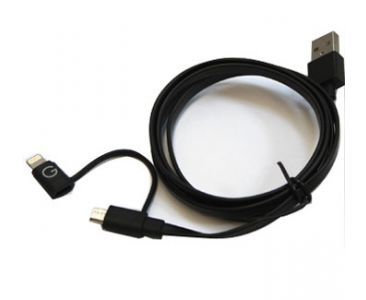 2 in 1 USB Cable for Android Phone and Apple iPhone Data Sync Transmit and Charging